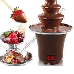 TPV® 3-Tier Chocolate Fountain Machine | Electric Stainless Steel Fondue Set with Heat & Motor Controls | Ideal for Party Wedding Events (Brown)