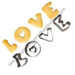 TPV® Love Cookie Cutter Set – Stainless Steel Alphabet Biscuit Molds for Baking, Valentine’s Day, Wedding & DIY Crafts – Reusable & Food Safe