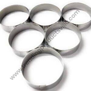 TPV® Stainless Steel Baking Ring for Burger Buns 3  Inch ( 6 Piece )